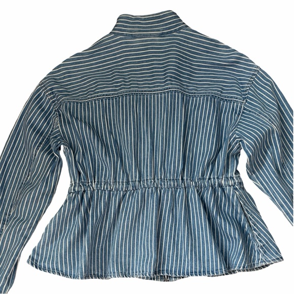 Future Collective | Striped Denim Drawstring Jacket - Picture 12 of 15
